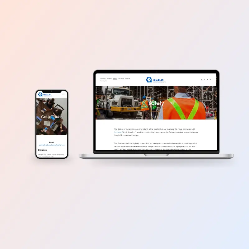 Construction company website redesign case study