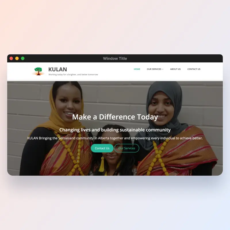 Edmonton based Non profit organization website development case study