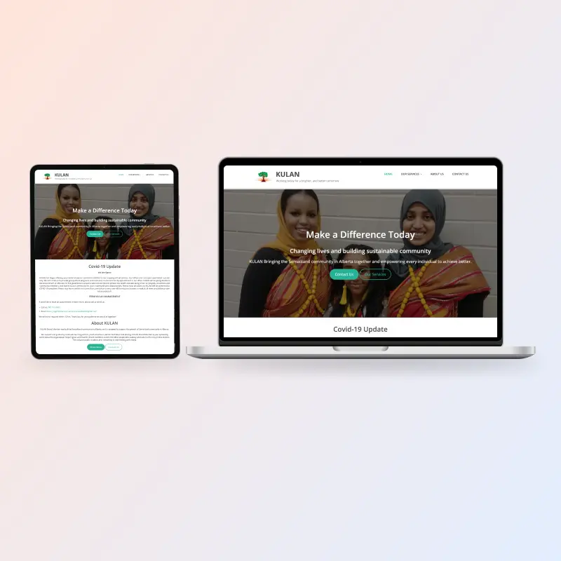 Edmonton based Non profit organization website development case study
