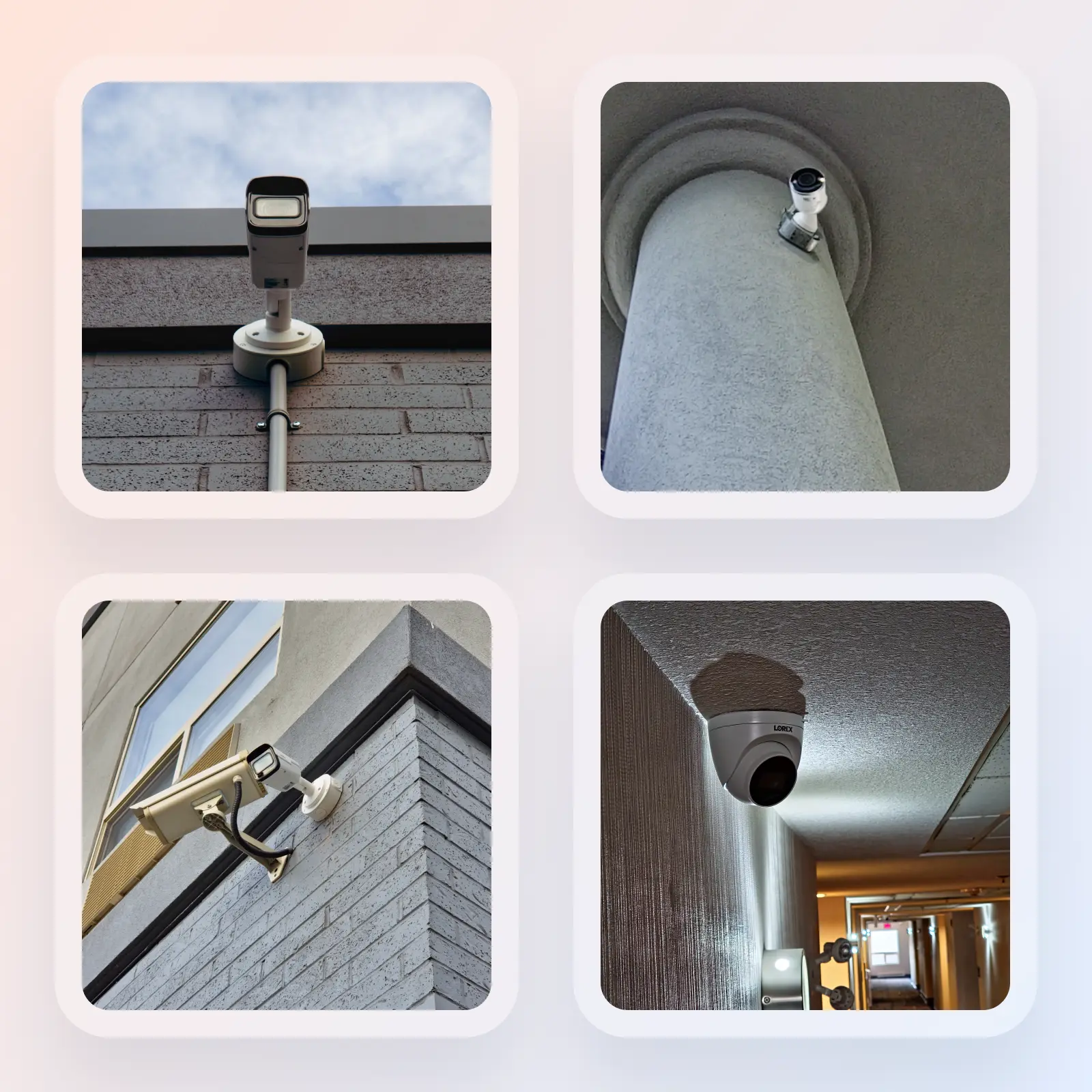 security camera installation at hotel Holiday Inn Express by Rollout Technologies